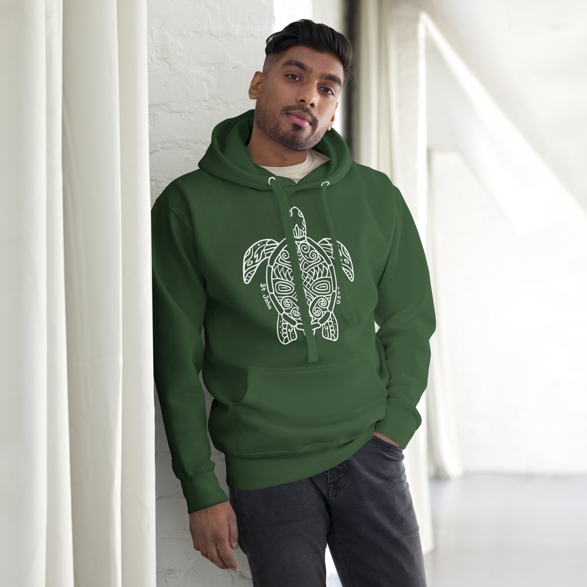 St John Petroglyph Turtle Unisex Hoodie - Main Image