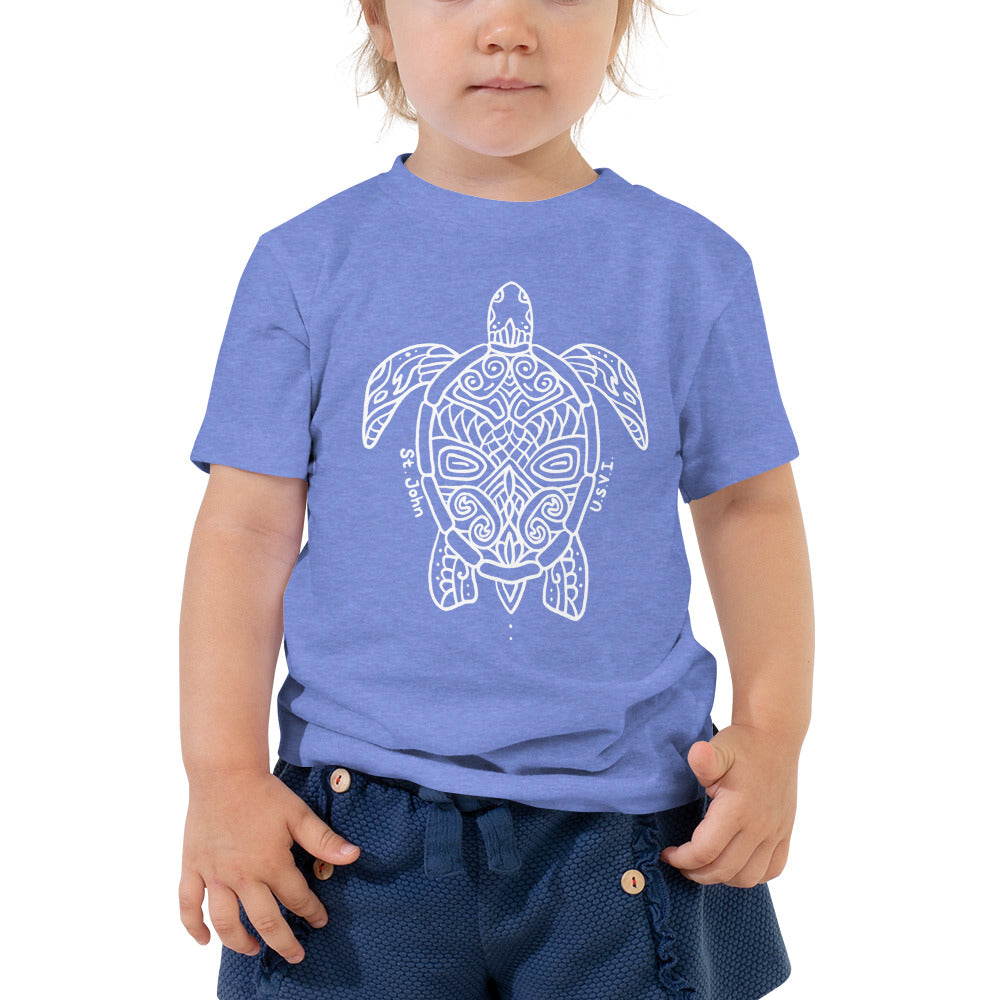 St John Petroglyph Turtle Toddler Short Sleeve Tee