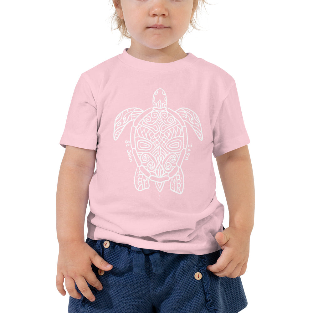 St John Petroglyph Turtle Toddler Short Sleeve Tee