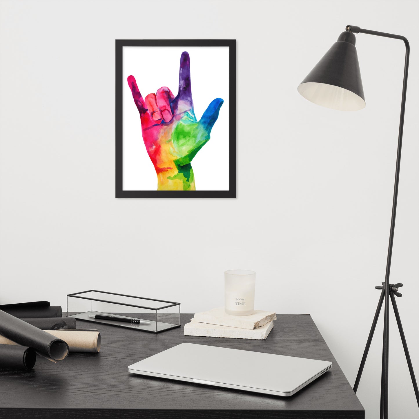 I Love You Framed Fine Art Print American Sign Language