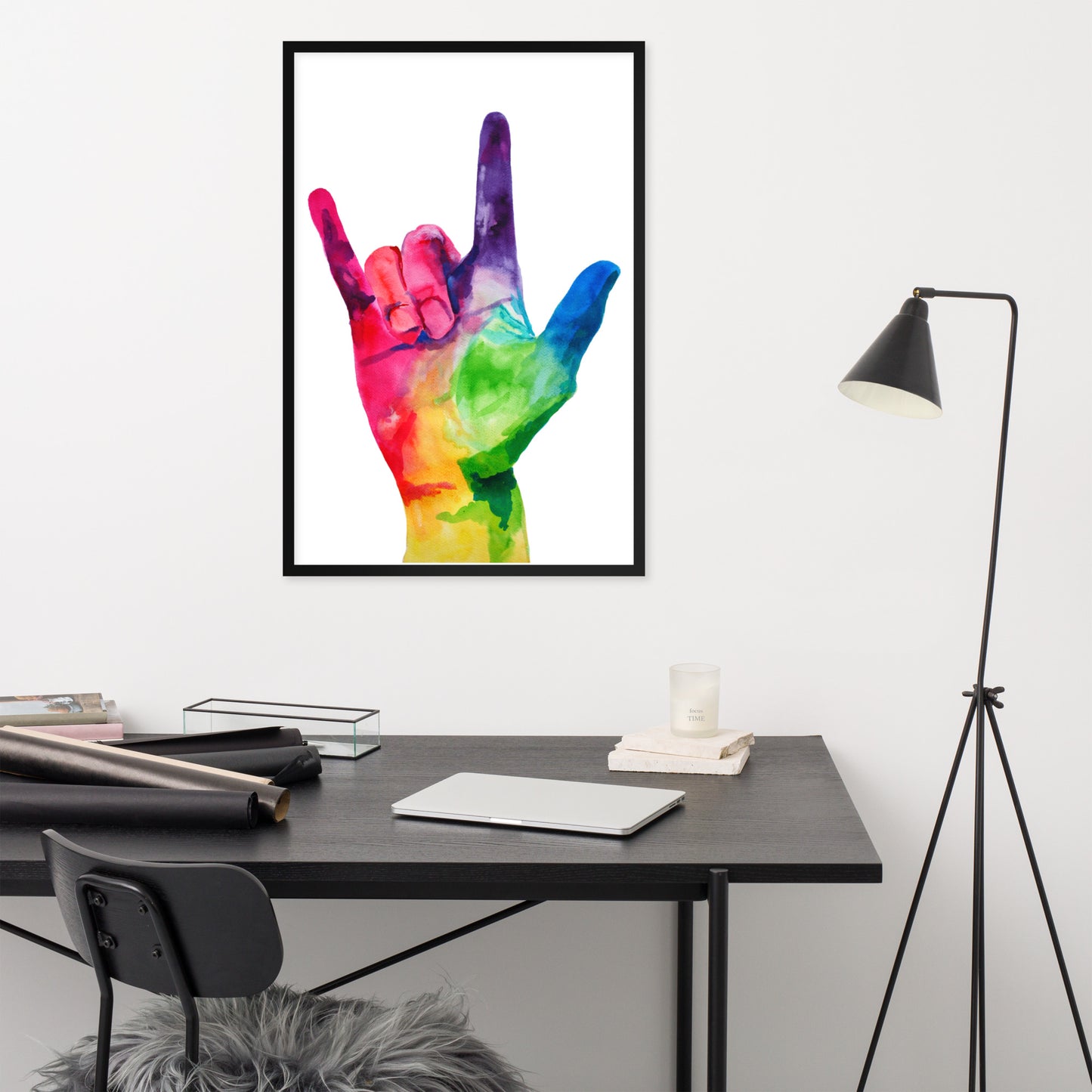 I Love You Framed Fine Art Print American Sign Language