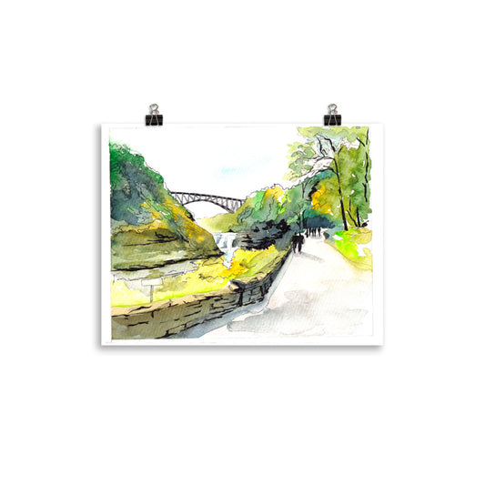 Letchworth State Park Upper Falls Fine Art Print