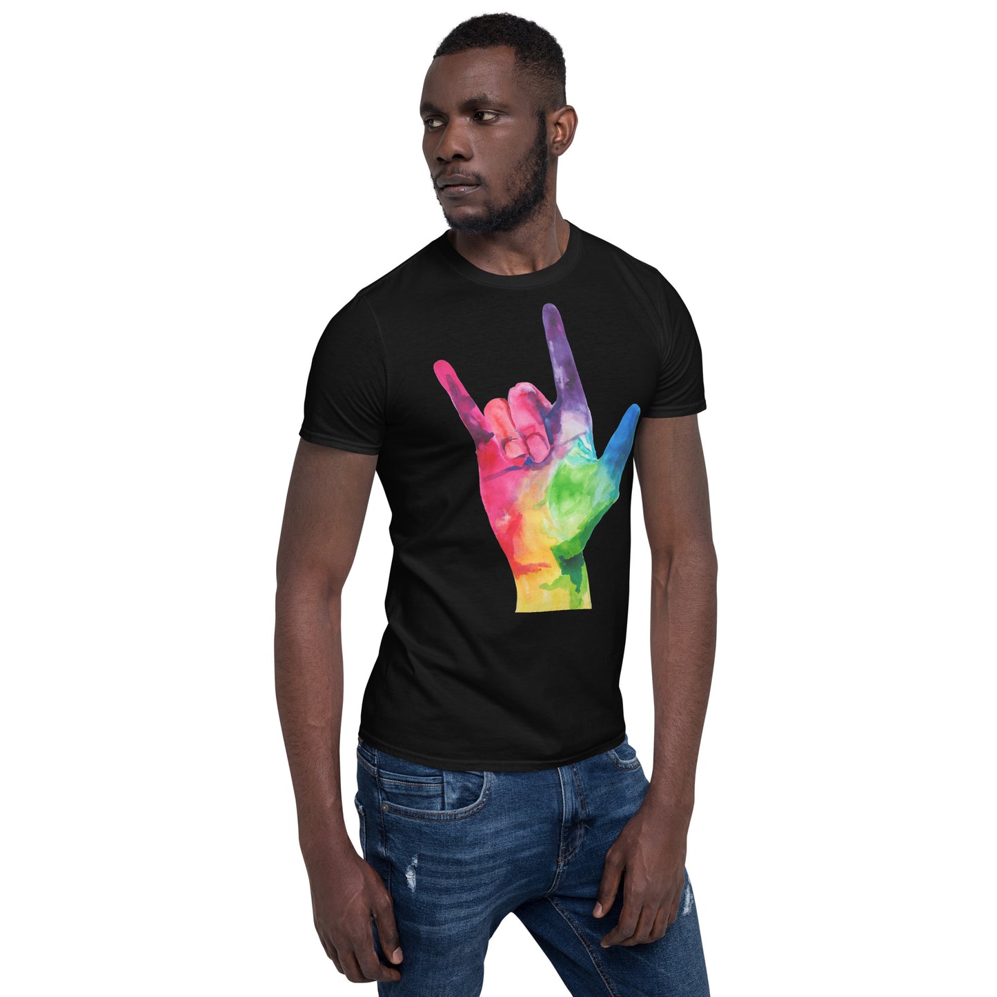 I LOVE YOU American Sign Language Short-Sleeve Unisex T-Shirt