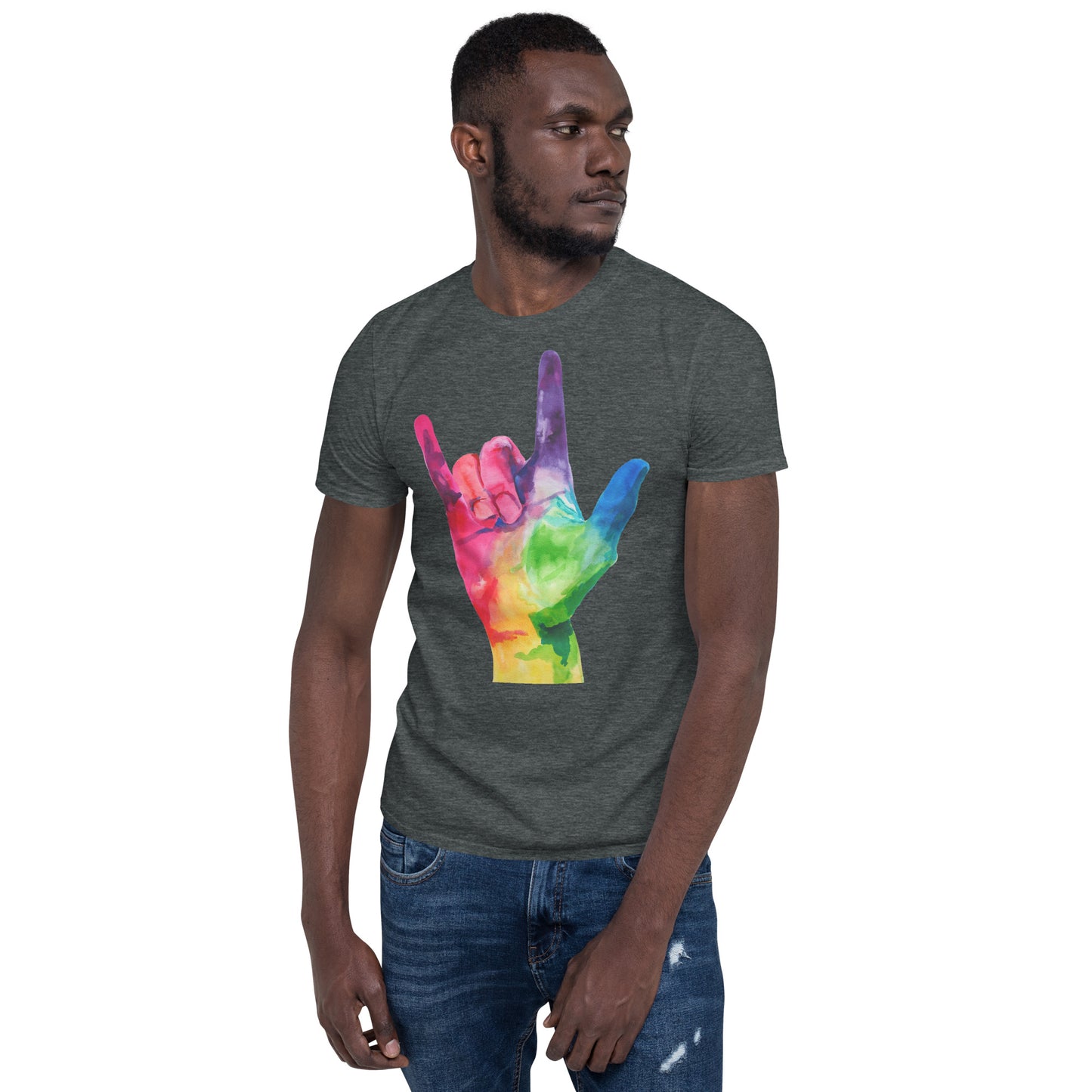 I LOVE YOU American Sign Language Short-Sleeve Unisex T-Shirt