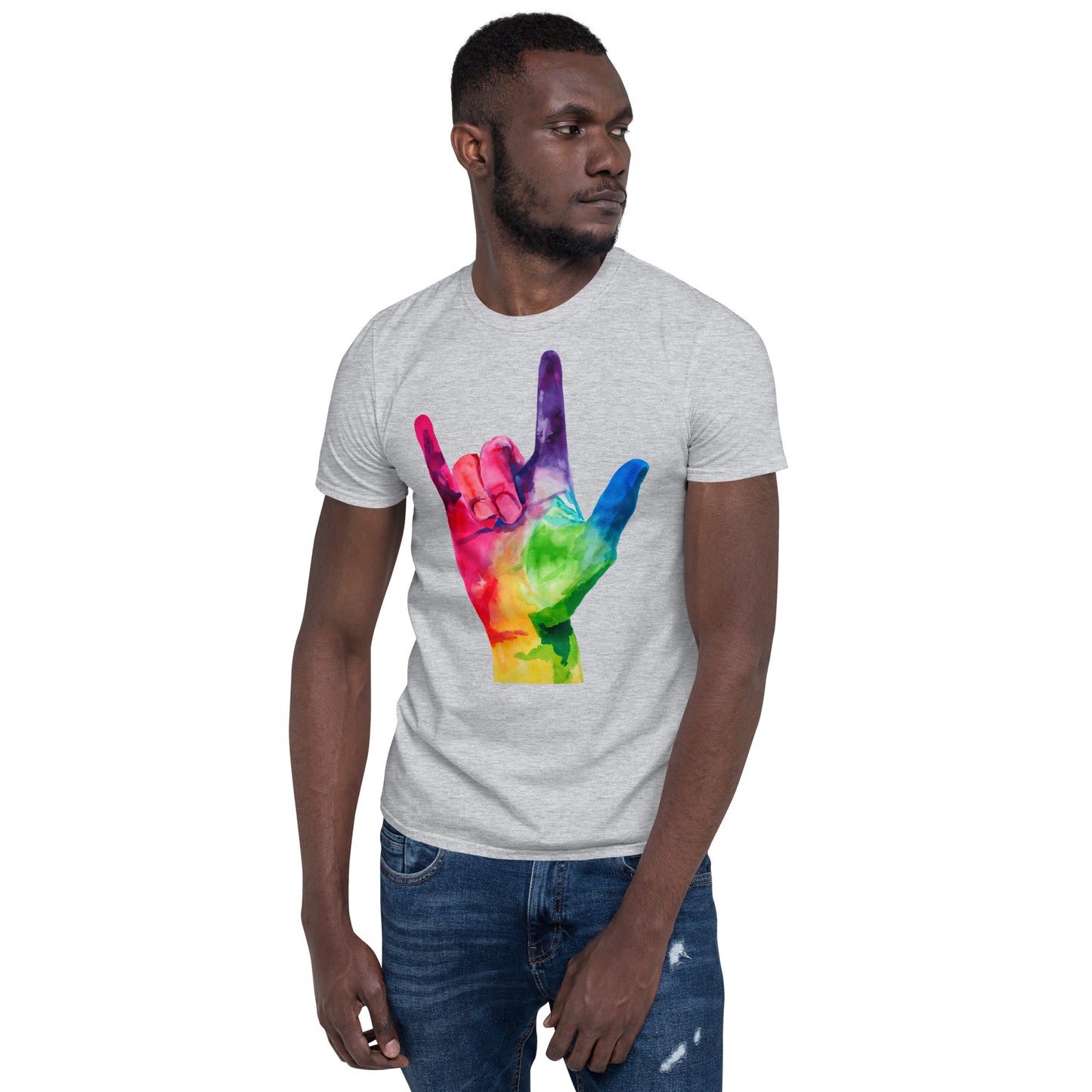 I LOVE YOU American Sign Language Short-Sleeve Unisex T-Shirt