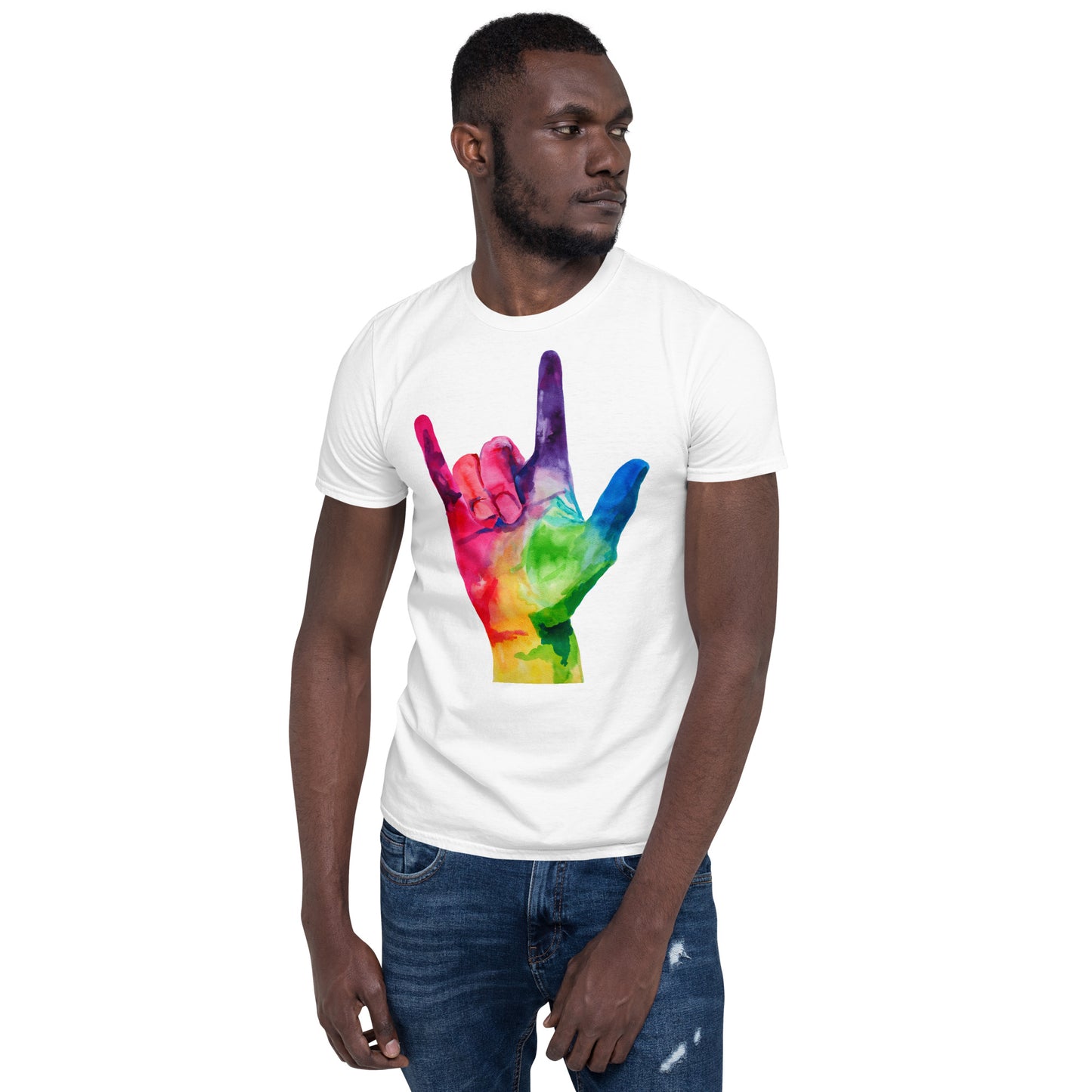 I LOVE YOU American Sign Language Short-Sleeve Unisex T-Shirt